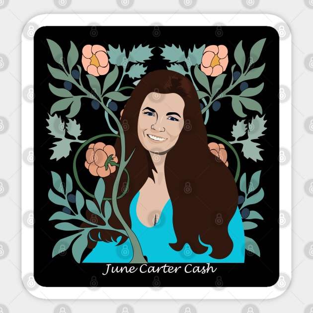 June Carter Cash Sticker by Goddess of the Bees 